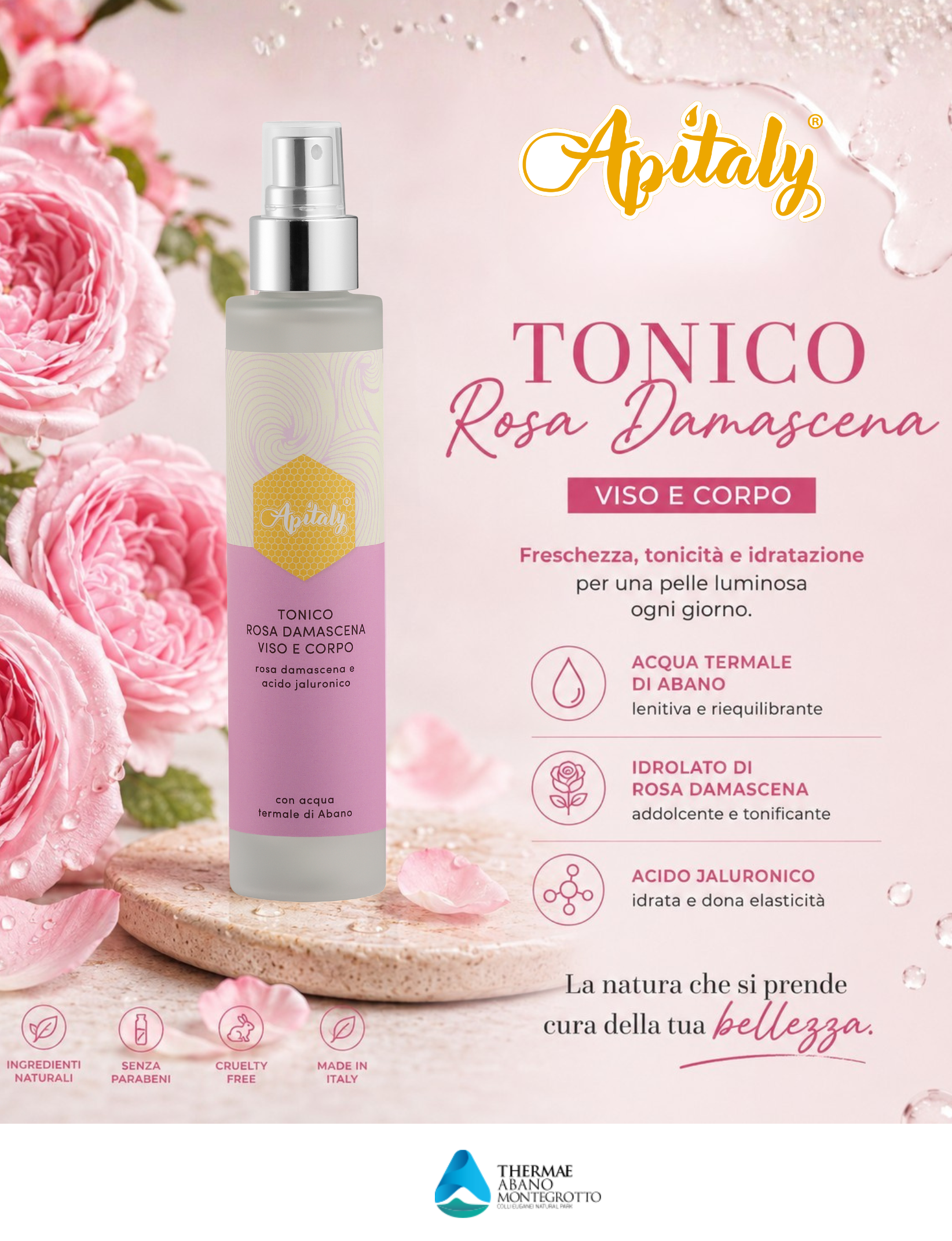 TONICO ROSA DAMASCENA VISO E CORPO-100 ml